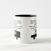 Funeral Director/Mortician Funny Hearse Design Tweekleurige Koffiemok (Center)