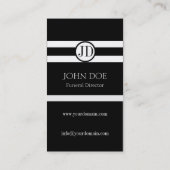 Funeral Director Pendant Black Visitekaartje (Achterkant)