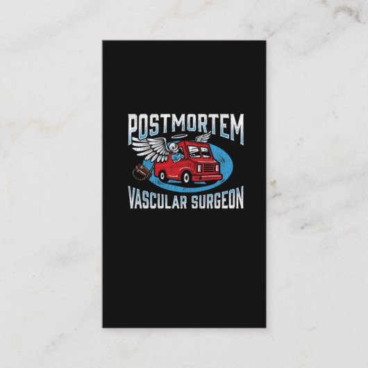 Funeral Director Postmortem Vascular Surgeon Visitekaartje (Voorkant)