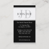 Funeral Director Stripe W/W Visitekaartje (Achterkant)