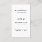 Funeral Director Tree of Life Green Visitekaartje (Achterkant)