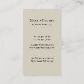 Funeral Director Tree Visitekaartje (Achterkant)