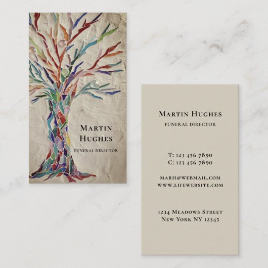 Funeral Director Tree Visitekaartje (Voorkant / Achterkant)