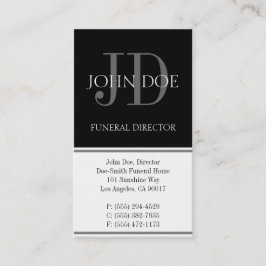 Funeral Director Vertical White Visitekaartje