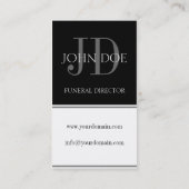 Funeral Director Vertical White Visitekaartje (Achterkant)