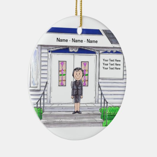 Funeral Director - Vrouw Keramisch Ornament (Rechts)