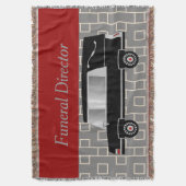 Funeral Director Woven Blanket Red Deken (Voorkant Verticaal)