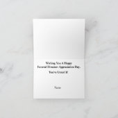 Funeral Directors Appreciation Day Wenskaart Kaart (Binnen)