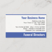 Funeral Directors QR Code Visitekaartje (Voorkant)