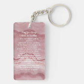 Funeral Favor Roos Quartz Photo Memorial Prayer Sleutelhanger (achterkant)