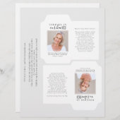 Funeral Favor Seed Packet DIY Sjabloon (Voorkant / Achterkant)