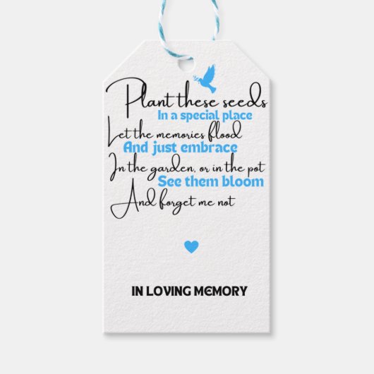 Funeral Favors | Memorandum van Labels Cadeaulabel (Voorkant)