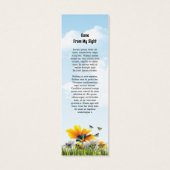 Funeral Floral Bladwijzer Sjabloon Mini Visitekaartjes (Achterkant)