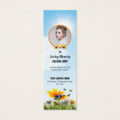 Funeral Floral Bladwijzer Sjabloon Mini Visitekaartjes (Voorkant)
