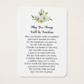 Funeral Floral Daisy Photo Memorial Prayer Kaart (Achterkant)
