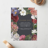 Funeral Floral Gold Hartelijk dank Notitiekaartje (Voorkant / Achterkant in situ)