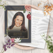 Funeral Floral Photo Order of Service Programme