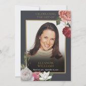 Funeral Floral Photo Order of Service Programme (Voorkant)