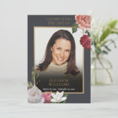 Funeral Floral Photo Order of Service Programme (Staand voorkant)