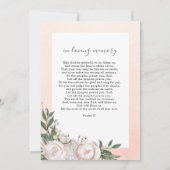Funeral Floral Pink Photo Memorial Prayer Card Bedankkaart (Achterkant)
