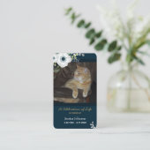 Funeral Floral Pray Card met één fotooptie Visitekaartje (Staand voorkant)