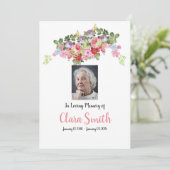 Funeral Floral Prayer Card Programmakaart (Staand voorkant)
