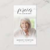 Funeral Forever Hearts Fotoscript Kaart Visitekaartje (Voorkant)