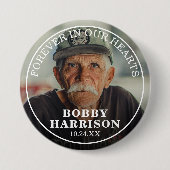 Funeral Forever in ons hart | Herdenkingsfoto Ronde Button 7,6 Cm (Voorkant)