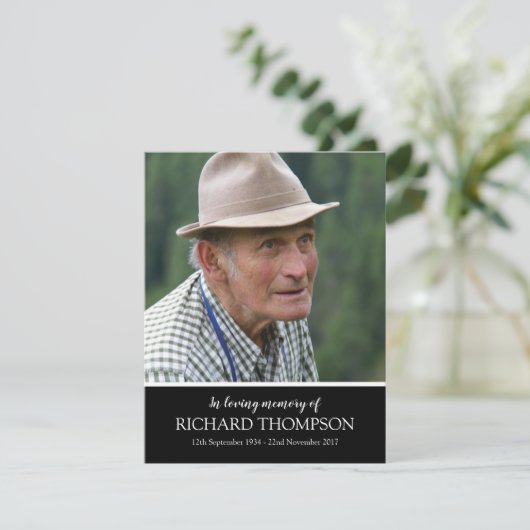 Funeral Foto bedankt | Dienstenvolgorde (Staand voorkant)