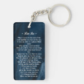 Funeral Gift Blue Marble Photo Memorial Prayer Sleutelhanger (achterkant)