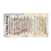 Funeral Gods Garden Gedicht Foto gepersonaliseerd Etiket (Voorkant)