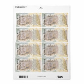 Funeral Gods Garden Gedicht Foto gepersonaliseerd Etiket (Full Sheet)