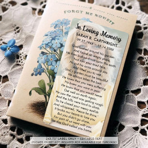 Funeral Gods Garden Gedicht Foto gepersonaliseerd Etiket