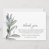 Funeral Graphic Botanical Elegant Card Bedankkaart (Voorkant)