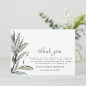 Funeral Graphic Botanical Elegant Card Bedankkaart (Staand voorkant)