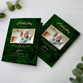 Funeral Green & Gold Calligraphy |Memorandum Programma