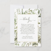 Funeral Greenery Waterverf in het liefhebben van g Bedankkaart (Voorkant)