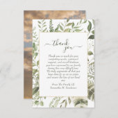 Funeral Greenery Waterverf in het liefhebben van g Bedankkaart (Voorkant / Achterkant)