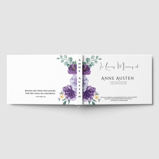 Funeral Guest Book - Editable Gastenboek (Volledig)