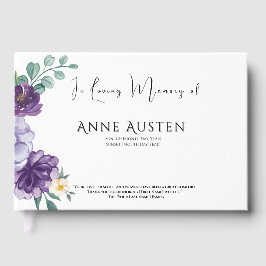 Funeral Guest Book - Editable  Gastenboek