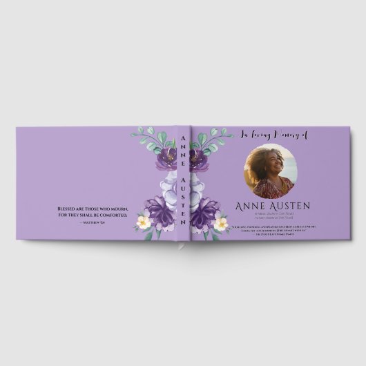 Funeral Guest Book - Editable  Gastenboek (Volledig)