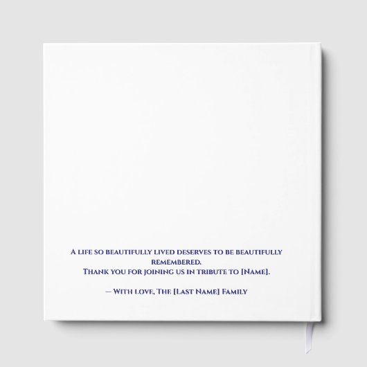 Funeral Guest Book Gastenboek (Achterkant)