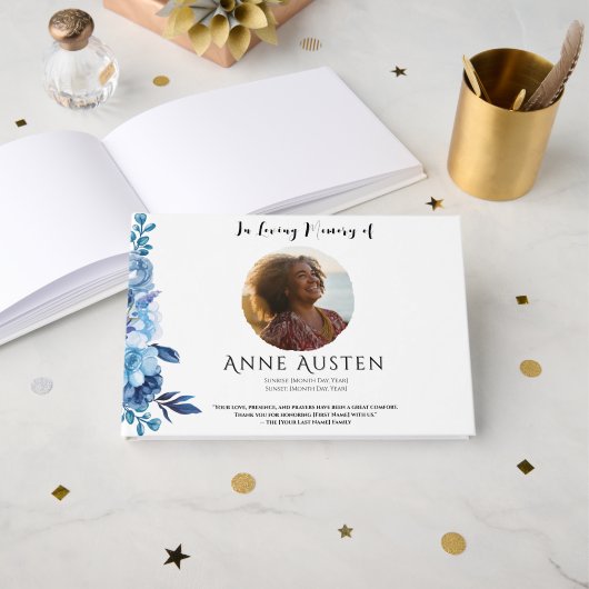 Funeral Guest Book Gastenboek (Voorkant open)