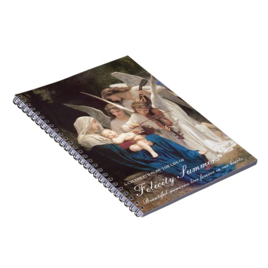 Funeral Guest Book | Mary Song of Angels Notitieboek (Rechterzijde)