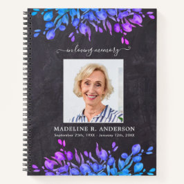 Funeral Guestbook Botanical Photo Budget Memorial Notitieboek
