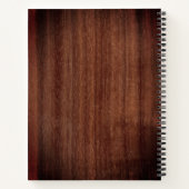 Funeral Guestbook Memorial Rustic Floral Foto Notitieboek (Achterkant)