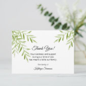 Funeral Hartelijk dank - Digitale Waterverf verlaa Bedankkaart (Staand voorkant)