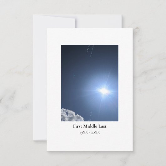 Funeral Hartelijk dank, kaarten met aangepaste fot (Voorkant)