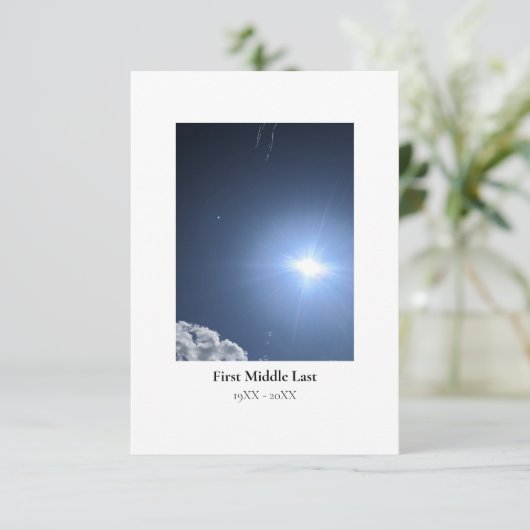 Funeral Hartelijk dank, kaarten met aangepaste fot (Staand voorkant)