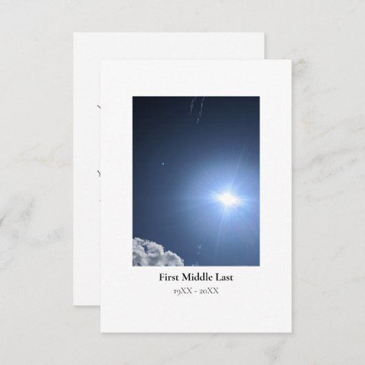 Funeral Hartelijk dank, kaarten met aangepaste fot (Voorkant / Achterkant)